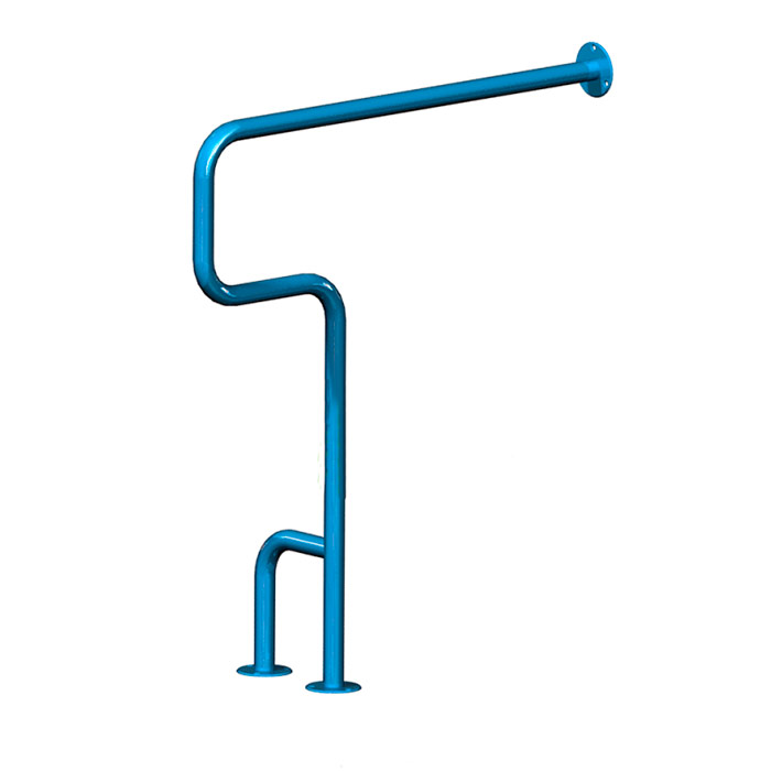 Поручень для инвалидов напольно-настенный левый ПНН-04.01.750.875.230,Н