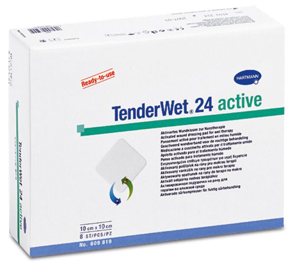 Повязка суперабсорбирующая Tenderwet (HydroClean) 24 active стер. 10 шт..