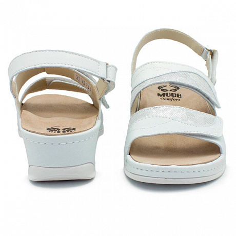 Сандали Mubb женские 784.3 белый/серебряный. Изображение 3 из 4
